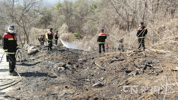 산불진화 장면
