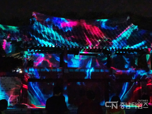 부여 세계유산 미디어아트 페스티벌 주요 장면. 사진=부여군