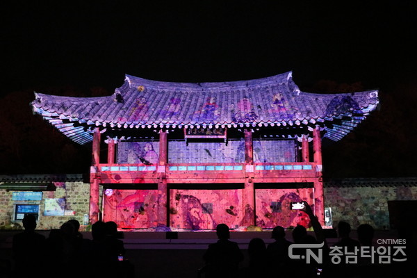 부여 세계유산 미디어아트 페스티벌 주요 장면. 사진=부여군