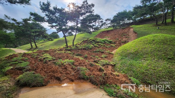 부여군 소재 국가유산 수해현장 대조사. 사진=부여군